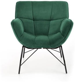 Fotoliu Belton velvet verde H78 cm