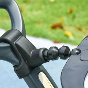 AIYAPLAY Mașinuță 2-în-1, acoperiș detașabil, lumini, muzică, claxon, plastic și metal, 96 x 39 x 90 cm, Alb/Negru | Aosom Romania