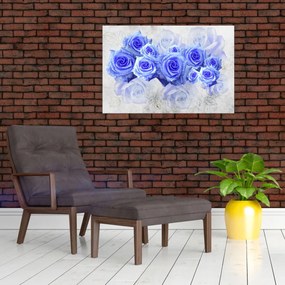 Tablou - Trandafiri albaștri (90x60 cm)