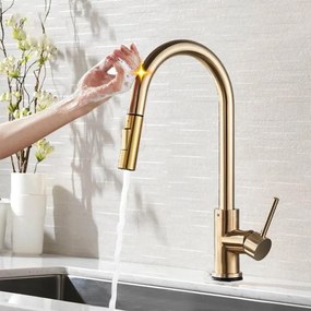 Baterie Bucătărie cu Duș Extractibil, Pipă cu Touch pentru Pornire/Oprire Model BBC4269AU