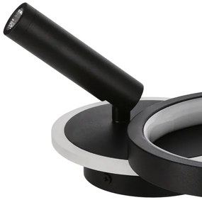 LED Aplica MONET 13W + 2W, 230V, 3000/4000/6000K, negru