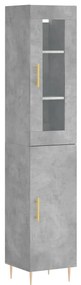 3199165 vidaXL Dulap înalt, gri beton, 34,5x34x180 cm, lemn prelucrat