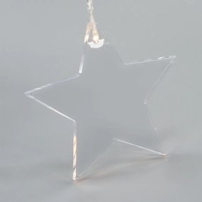 Perdea luminoasă de Crăciun, stele, 8 LED-uri, alb cald