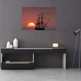 Tablou - Navă medievală (90x60 cm)