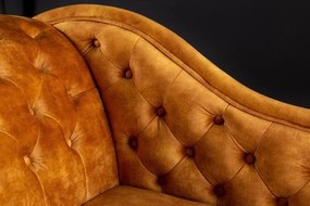 Pat de zi/ Canapea relax clasica stil englezesc Chesterfield galben mustar