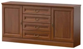 Corp Bibliotecă Bennett 19, Comodă, 2 Uși, 4 Sertare, L 166,4cm