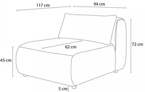 Modul pentru canapea bej Jeanne – Bobochic Paris