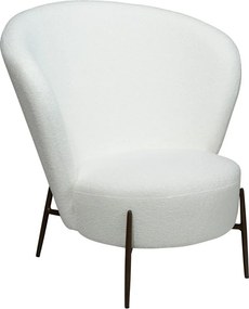 Fotoliu alb cu tapițerie din țesătură bouclé Orbit – DAN-FORM Denmark