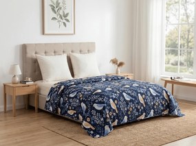 Cuvertura de pat DENIM BIRDS, albastru Dimensiune: 170 x 210 cm