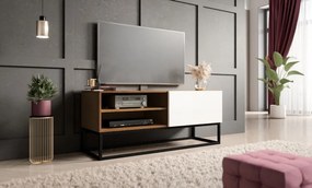 Comodă TV cu un sertar si doua rafturi, 120x50 cm, Avorio, Eltap (Culoare: Alb)