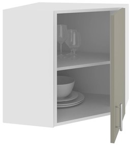 Corp Superior Colt Karo, Gri Lucios/Alb, MDF, 60 x 60 x 60 cm