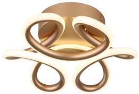 Plafonieră LED Globo 67386-24CH MELISAND 24W/230V d. 26 cm auriu