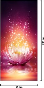 Fototapet pentru ușă - floare de lotus (95x205cm)