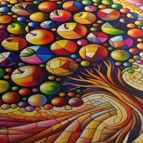 Tablou – Arbore colorat cu mere (120x50 cm)