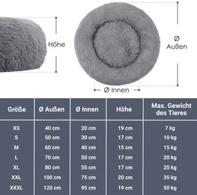 Pat Monty rotund 50 cm gri pal