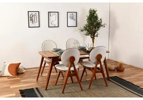 Set de scaune de sufragerie Touch Cream andWalnut, 2 buc.