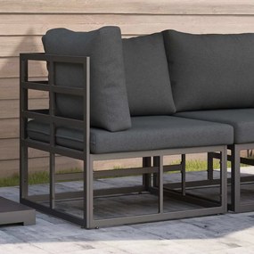 vidaXL Seturi de mobilier de exterior cu pernă cu pernă Negru și antracit