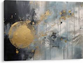 Tablou - Abstracție cu minge de aur (70x50 cm)