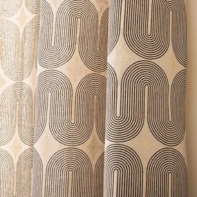 Draperie neagră-bej 140x240 cm Ondine – douceur d'intérieur