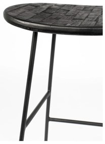 Scaun de bar negru 2 buc. (înălțime șezut 62 cm) Tangle – White Label