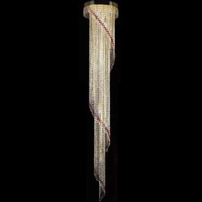 Lustra, Pendul cristal Bohemia diam.40cm H-230cm SPIRAL 400x2300 drops CE