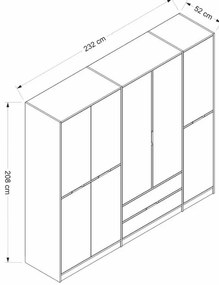 Dulap de haine Erich 1 (alb). 1108098