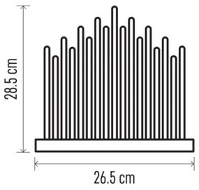 Sfeșnic LED de Crăciun 17xLED/3xAA roșu