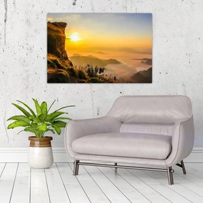 Tablou - Ceața de dimineață în vale (90x60 cm)