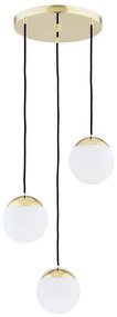 Lustra cu pendule design modern LIVIA 3 alama