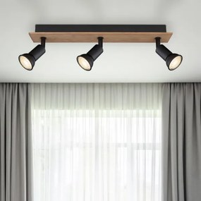 Spot DREW 3xGU10/35W/230V lemn/metal Globo 57998-3W