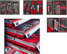 Cărucior pentru scule profesionale 217 piese 7 sertare 79156