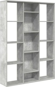 vidaXL Separator/Bibliotecă, gri beton, 100x24x140 cm, lemn prelucrat