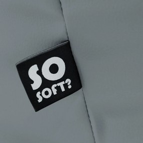 Fotoliu bean bag bej cu tapițerie din imitație de piele Lull L – So Soft?