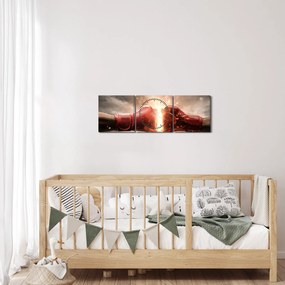 Tablou - Boxing (cu ceas) (90x30 cm)