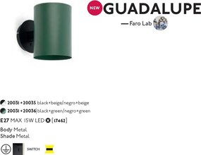 Aplica moderna orientabila design ambiental GUADALUPE verde