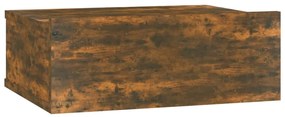 815282 vidaXL Noptieră plutitoare, stejar fumuriu, 40x30x15 cm lemn prelucrat