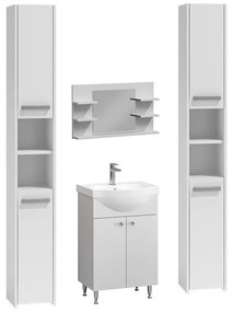 Luna II NOU Set de baie S30 cu dulap de bază Ikeany, chiuvetă, poliță cu oglindă Haro L5
