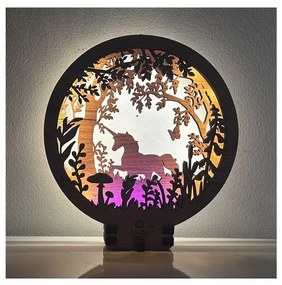 Li-Go 23568/DUB2 - Decorațiune LED de masă reglabilă, LED/12W/230V, 20x22 cm, stejar