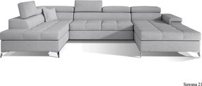 Colțar lemn masiv Formă U Extensibil Linde 345x202cm Personalizabil