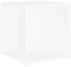 809008 vidaXL Masă laterală, alb, 33x33x34,5 cm, lemn prelucrat