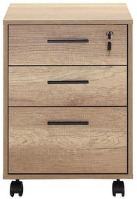 Corp Mobil Adore New York Rollbox Office, 3 Sertare, sertar cu cheie, 45 x 63 x 51 cm