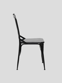 Scaun exterior negru din metal Alto