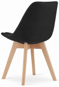 Set de sufragerie 1 + 4, masa ADRIA 120x80 negru + scaun DAREN NORI negru