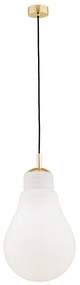 Pendul design minimalist Jesse alb, auriu 28cm