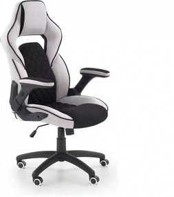 Scaun gaming SONIC, negru/gri, stofa, 69x70x115/124 cm