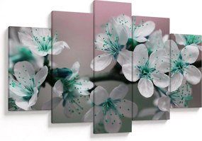Tablou cu floare - turcoaz (150x105 cm)