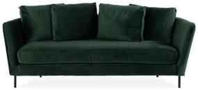 Canapea Augusta 163Numărul de locuri: 3, Verde închis, 215x100x78cm, Tapiterie, Picioare: Metal