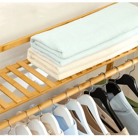 Organizator practic de dulapuri Vinet, bambus, 110x 40 x 140 cm