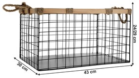 Coş metalic multifuncţional, negru, PANFIL