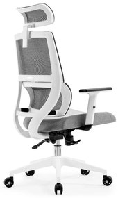 Scaun ergonomic Mars, Spătar Mesh, Suport lombar flexibil, Gri